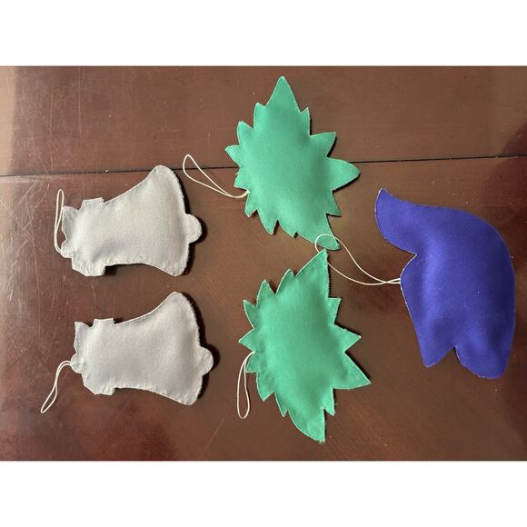 Vtg Avon Shimmering Holiday Ornaments Set: 2 Bells, 1 Dove, and 2 Poinsettia‎ - Picture 5 of 5